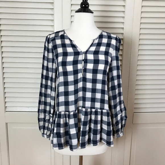 American Eagle Outfitters Tops - American Eagle Plaid Peplum Top